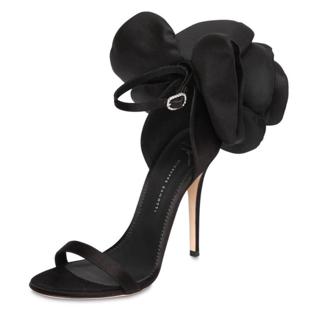 New GIUSEPPE ZANOTTI Peony 115mm Sandals In Schwarz $1,395 37 - Picture 3 of 13